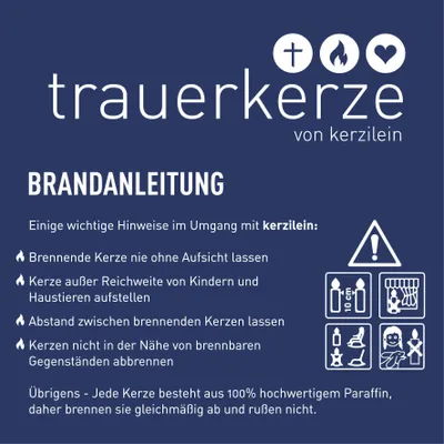 Produktbild von Flamme, dunkelblau "DU GEHST DEINE LIEBE BLEIBT"