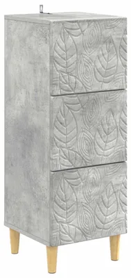 Image de Armoire à tiroirs Gris béton 33 x 34,5 x 90 cm