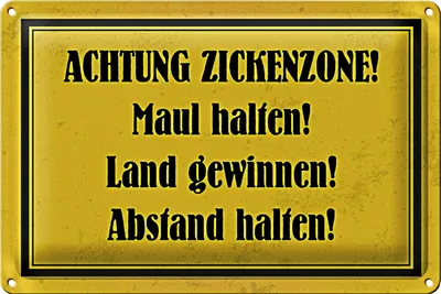 Produktbild von Blechschild Spruch 18x12cm Achtung Zickenzone