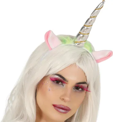 Immagine prodotto di Unicorno corno argento costume carnevale fascia fantasia sogno accessorio, colore: argento