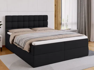 Produktbild von BroMARKT Boxspringbett DAKOTA mit 2 Bettkasten, Bonell-Matratze, Polsterbett, Bett (Schwarz, Inari 100, 160 x 200 cm)