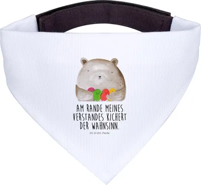 Produktbild von Mr. & Mrs. Panda Halstuch Für Hunde Bär Gefühl - Weiß - Geschenk, Verrückt, Wahnsinn, Hund, Durchgedreht, Teddy, Hunde-Halstuch, Tuch