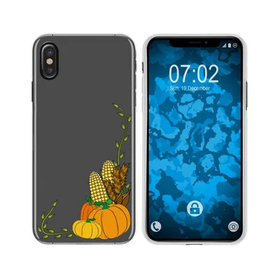 Produktbild von PhoneNatic Case kompatibel mit Apple iPhone Xs Max Silikon-Hülle Herbst Erntedankfest/Thanksgiving M5