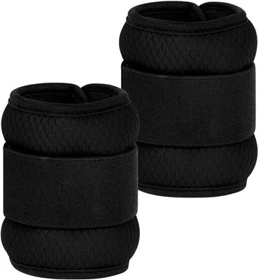 Obrázek produktu pro Zátěžové manžety - Černé - 0,9 kg - Zátěžové manžety pro trénink - Pro muže i ženy