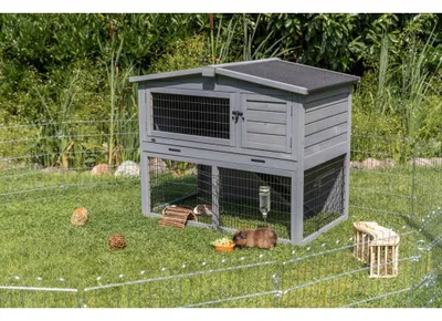 Produktbild von TRIXIE Kleintierstall mit Freilaufgehege - 124 × 102 × 78 cm