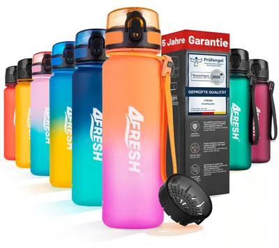 Obrázok produktu pre Fľaša na pitie 4FRESH Colourful Gradient – oranžovo-fialová, 500 ml