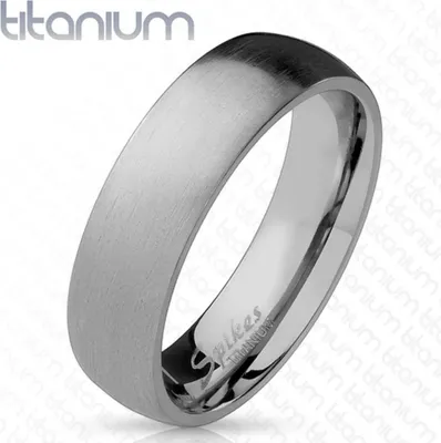 Produktbild von Damen und Herren Ring Titan „silber gebürstet“ Partnerring 50 (15.9 mm Ø)