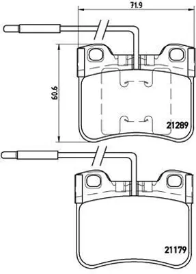 Produktbild von Brembo Bremsbelagsatz, Scheibenbremse Vorderachse P 61 034