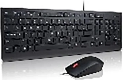 Produktbild von Lenovo 4X30L79922, Volle Größe (100%), Kabelgebunden, USB, QWERTY, Schwarz, Maus enthalten