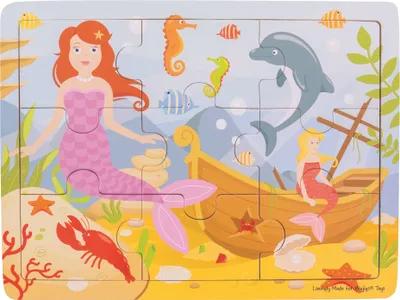 Produktbild von Bigjigs Toys Hölzerne Meerjungfrau Puzzle
