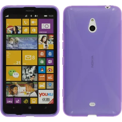 Produktbild von PhoneNatic Case kompatibel mit  Nokia Lumia 1320 - lila Silikon Hülle X-Style + 2 Schutzfolien