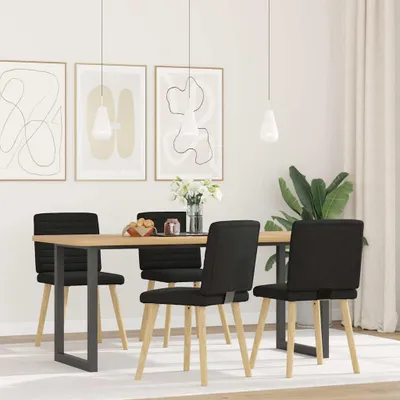 Produktbild von vidaXL Esszimmerstühle 4 Stk. Schwarz Stoff