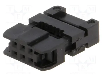Produktbild von 1x Stecker  weiblich 1mm T826106A201CEU -Steckverbinder PIN: 6 mit Kabührung