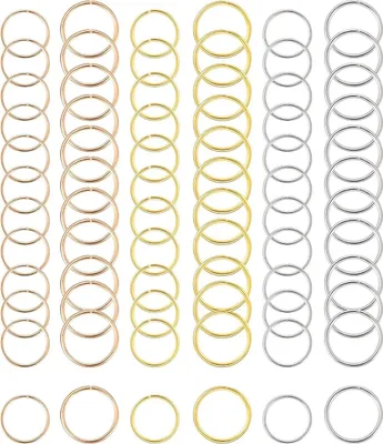 Produktbild von 180 Stück Haarringe Zopf Ringe Haarspitzen Haarschleifen Clips, 3 Farben, 2 Größen