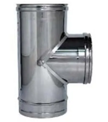 Immagine prodotto di Raccordo A "T" 90° In Acciaio Inox Aisi 304 Monoparete Spessore Mm.0,5 - FFM ø mm.100