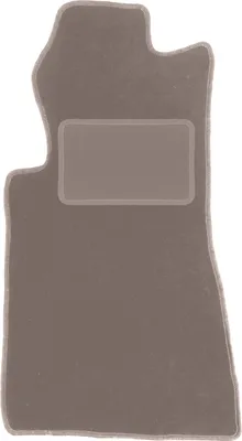 Produktbild von Fahrerfußmatte Velours beige passend für Mercedes SL R107 (1971-1989, lange Fronten) – mit Befestigungen – passgenau