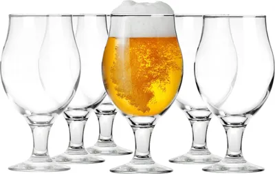 Produktbild von Glasmark Krosno Gläser-Set Für Bier 0,5 Liter Biergläser Pokal Gläser Für Craft Beer Biertulpe Bierglas Trinkglas Glas Für Cocktail Cocktailgläser Spülmaschinenfest 6 x 500ML