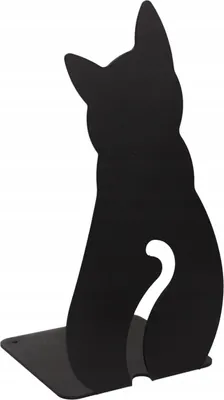 Immagine prodotto di Porta libri in acciaio gatto 18 cm nero