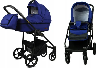 Produktbild von BabyLux® AIR | 2in1 Kinderwagen Set | Sailor Blue | Kombikinderwagen | Kinderwagenset | Buggy + Babywanne