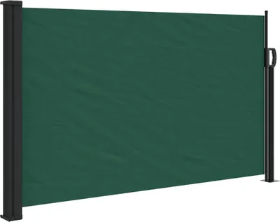 Image de vidaXL Marquise latérale extensible vert foncé 120x500 cm