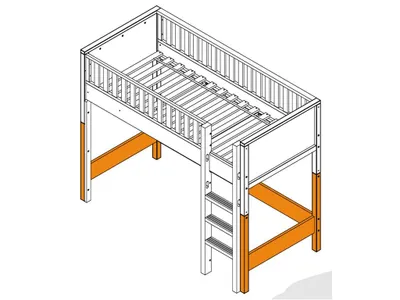 Produktbild von SUPPORTSET HOCHBETT NORDIC WEIß