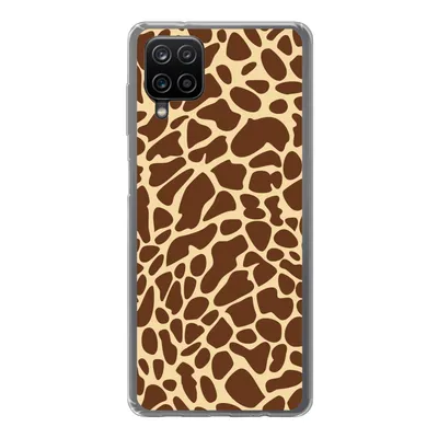 Produktbild von MuchoWow® Handyhülle Schutzhülle Hülle für Samsung Galaxy A12 Tiermotiv - Giraffe - Braun Silikon Softcase Handy Hülle - Bild