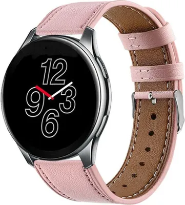 Produktbild von Strap-it OnePlus Watch Lederarmband (Rosa)