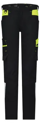 Productafbeelding van Dassy stretch werkbroek Hong Kong PESCO41 201099 STANDARD, maat 53, zwart/neon geel