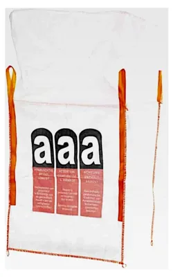 Produktbild von BIG BAG für Asbest - Schüttgutbehälter 90 x 90 x 110 cm - Tragfähigkeit 1000 kg - Entsorgung BigBag - Transportsack (10 Stück)