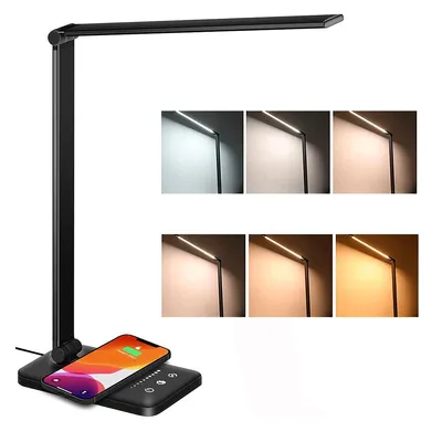 Produktbild von Schreibtischlampe LED,Nachttischlampen,Klappbare Schreibtischlampe, dimmbar in 5 Stufen,Touch-Bedienung mit Memory-Funktion, Leselampe für Büro & Zuhause