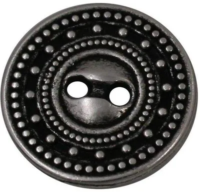 Obrázok produktu pre 10 ks 2-dierových strieborných dierovačov s čiernymi kovovými gombíkmi, 11 mm, 15 mm, 18 mm alebo 20 mm