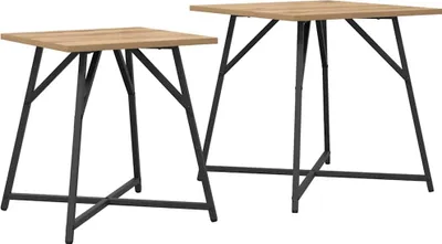 Produktbild von Beistelltisch-Set 2 pcs Artisan Eiche und Schwarz