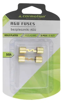 Image de Fusibles en verre AGU 10,3x38 mm, 50A, doré, 2 pces