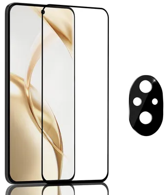 Obrázok produktu pre 1-balenie Honor 200 Ochranné sklo na displej & 1-balenie ochrana objektívu - Tvrdené sklo 9H - Super kvalita 3D