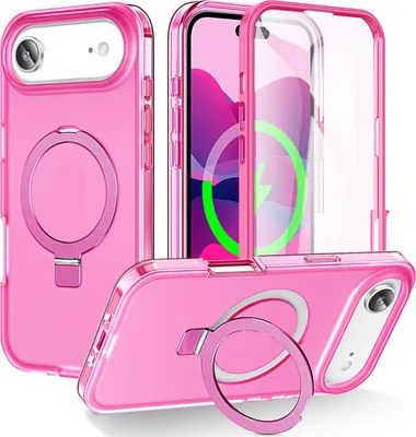 Obrázek produktu pro Pro Apple iPhone 17 Air Matný Skin Feel MagSafe Ring Holder 360stupňové pouzdro Pink