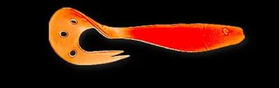 Produktbild von Sandra Raubfischköder 9cm Orange, dreieckiger Querschnitt, Sichelschwanz