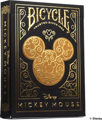 Zdjęcie produktu dla Bicycle Mickey Black Gold, 56 szt., Czarny, Złoto, Karton, 4 lat(a), Chłopak, dziewczyna, Dorośli