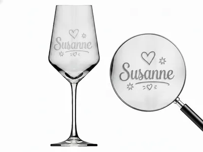 Produktbild von Valhalla Weinglas Gravur Susanne 1 Stück 350ml spülmaschinenfest