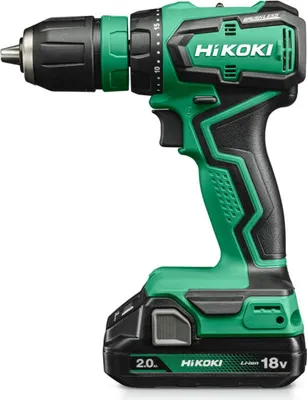 Produktbild von HiKOKI Akku-Bohrschrauber 18 V Brushless, 55 Nm und Schnellwechselbohrfutter, incl. 2x Akku 2 Ah, Ladegerät, Zubehör, Koffer