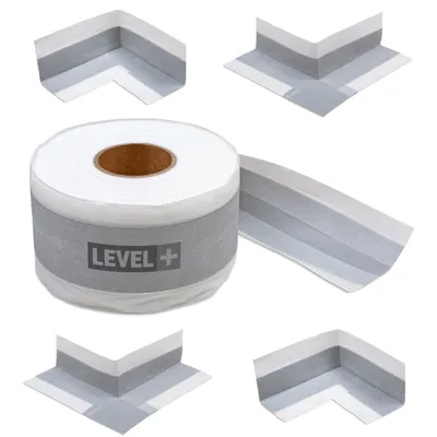 Zdjęcie produktu dla Zestaw do Hydroizolacji Prysznic Taśma Uszczelniająca G05 5mb Narożnik 4szt Level+ SET_EZ13