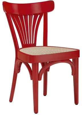 Produktbild von 2er-Set Cabris | Bugholzstuhl | Holz / Geflecht | Rot | Bugholz | Gastro Rattanstuhl, Outdoor Rattanstuhl, Terrassen Rattanstuhl