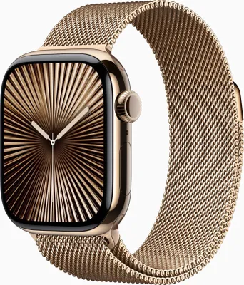 Obrázok produktu pre Apple Watch Series 10 GPS+ Cellular 42mm Gold Titanium Case with Milanese