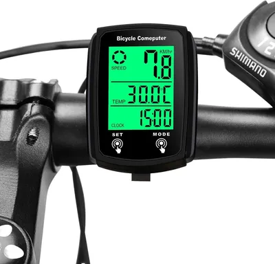 Imagen del producto de Ciclocomputador con cable - 19 funciones - Con luz