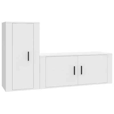 Produktbild von 2-tlg. TV-Schrank-Set Weiß Holzwerkstoff