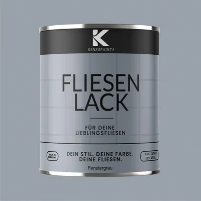Produktbild von Kenzopaints 750ml Fliesenlack Fliesenfarbe - Fenstergrau (RAL 7040)