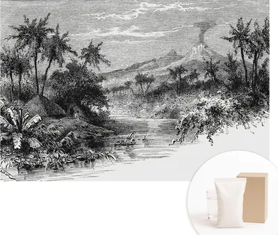 Zdjęcie produktu dla Samoprzylepna fototapeta - obrazy ścienne do salonu - 104x70 cm - dekoracyjna folia ścienna - nowoczesny wzór do dekoracji ścian - tapety do wnętrz - egzotyczna panorama