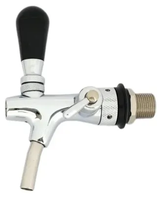 Immagine prodotto di Rubinetto birra, rubinetto spillatore birra - con compensatore, autochiusura, cromo, versione 7 mm, lunghezza filettatura: 55 mm