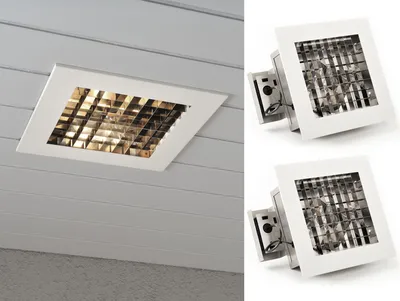 Produktbild von 2er-Set Deckeneinbauleuchten Einbaustrahler Aluminium weiß lackiert
