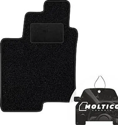 Produktbild von moto-MOLTICO Fahrer Fußmatte Auto Velours Fahrerseite Autoteppiche Schwarz Fahrermatte 1-teilig passend für Hyundai Coupe Lift 2007-2008