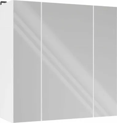 Obrázok produktu pre Závesná kúpeľňová skrinka Pola 3L s 3 zrkadlami – úložná skrinka | Biela | 60x60x22 cm